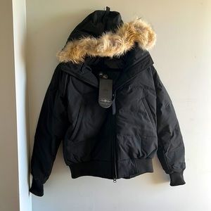 Rare Black Label Canada Goose Sabina Bomber in Black! Size XL. NWT.